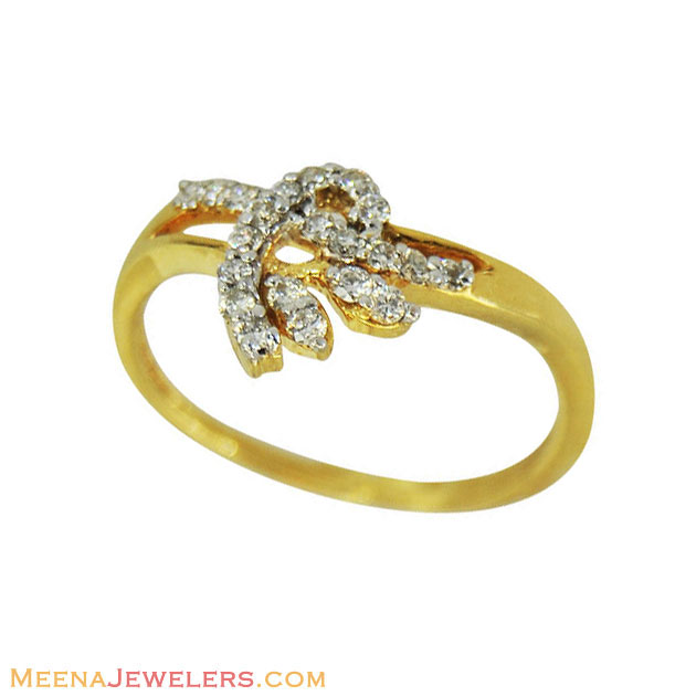 18k Diamond Ring Yellow Gold