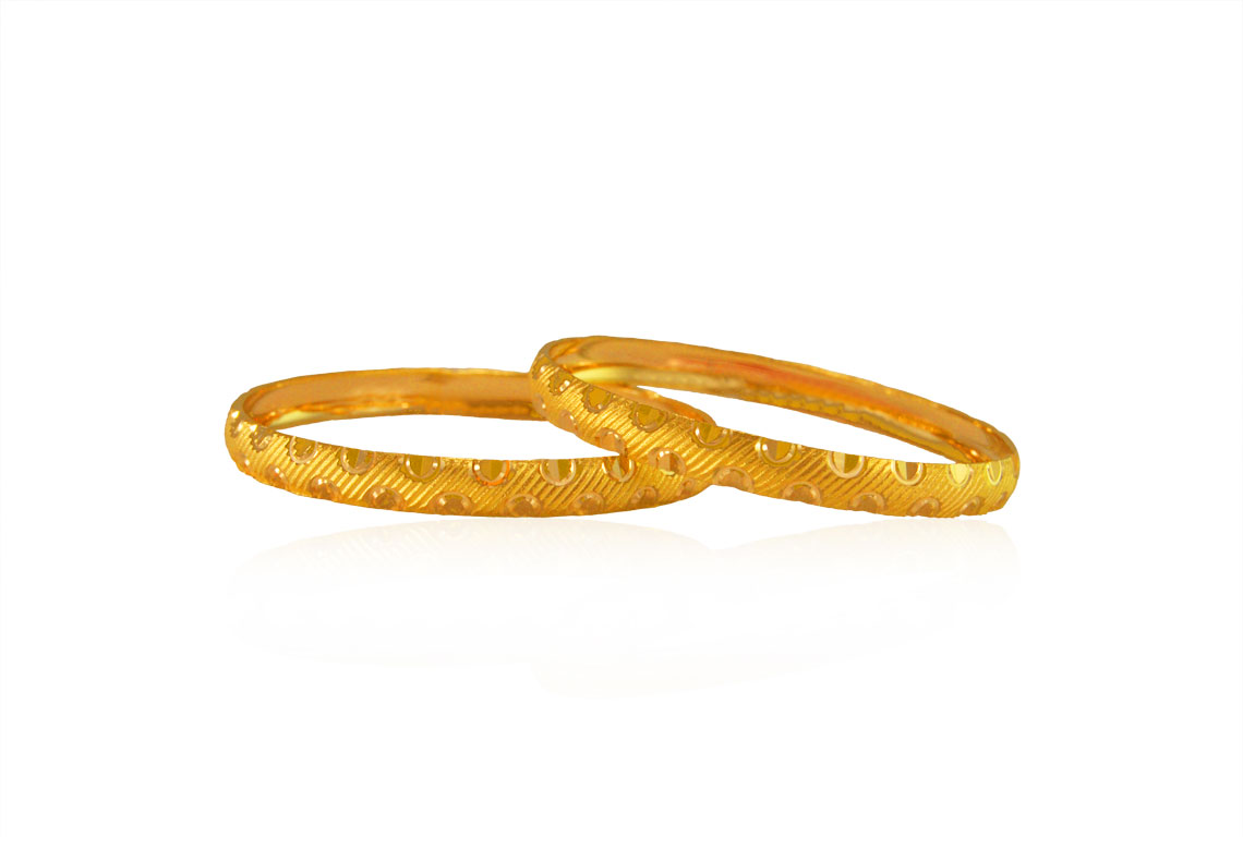 22 Karat Gold Baby Kada (2 Pc)