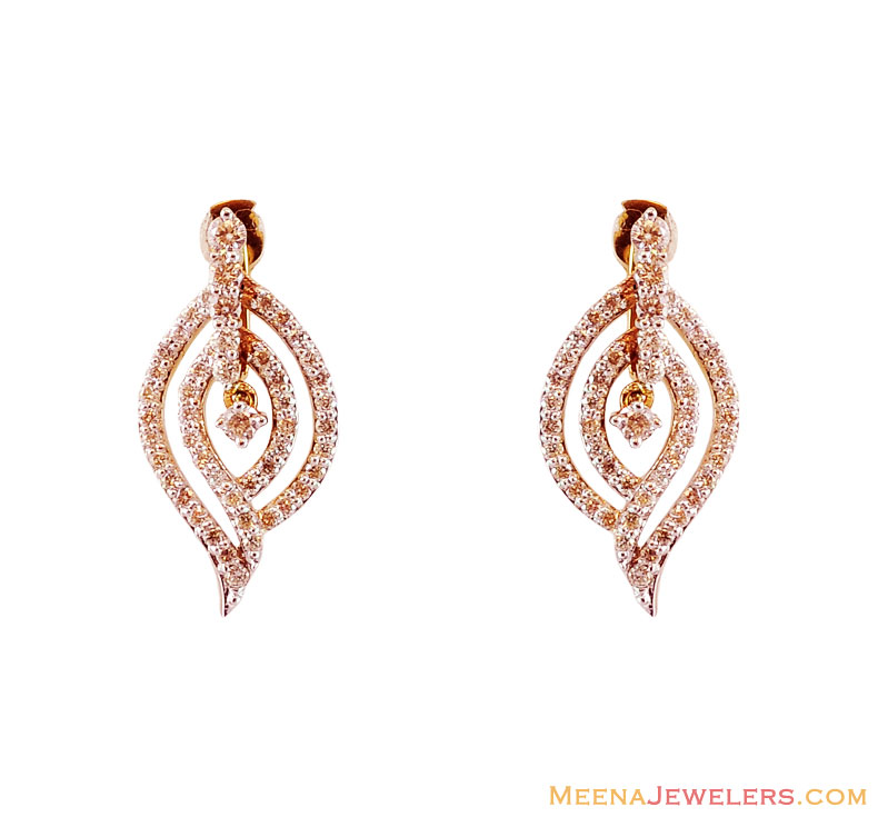 18K Yellow Gold Diamond Earrings