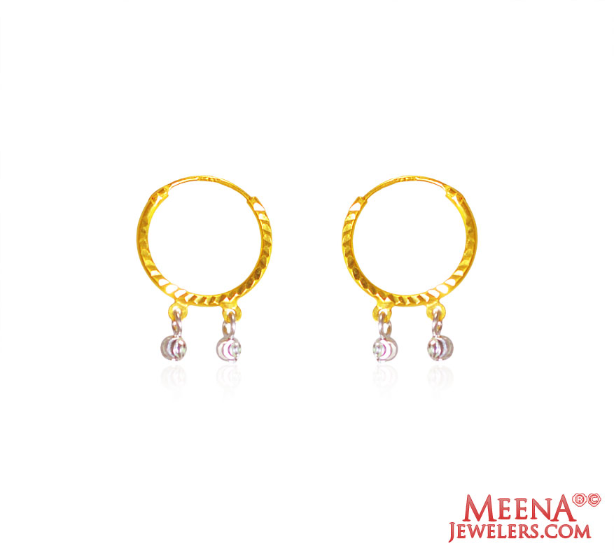 Hoop Earrings 22 Kt Gold
