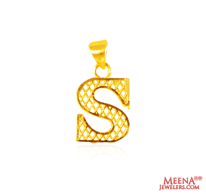 22Kt Gold Initial Pendant (S)