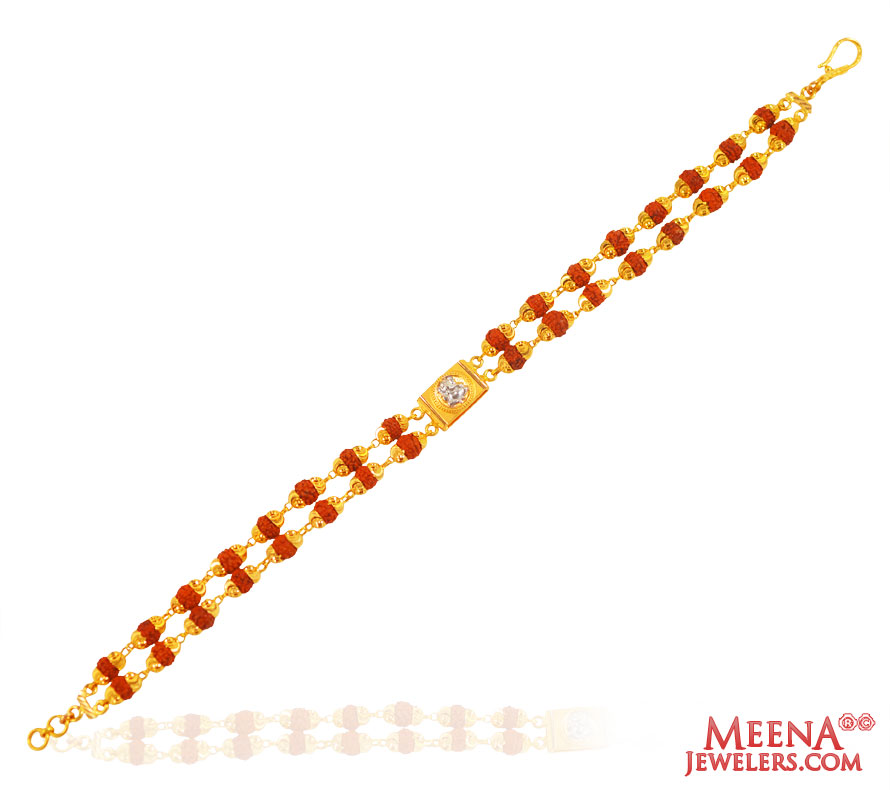 22k Gold Rudraksh Bracelet 