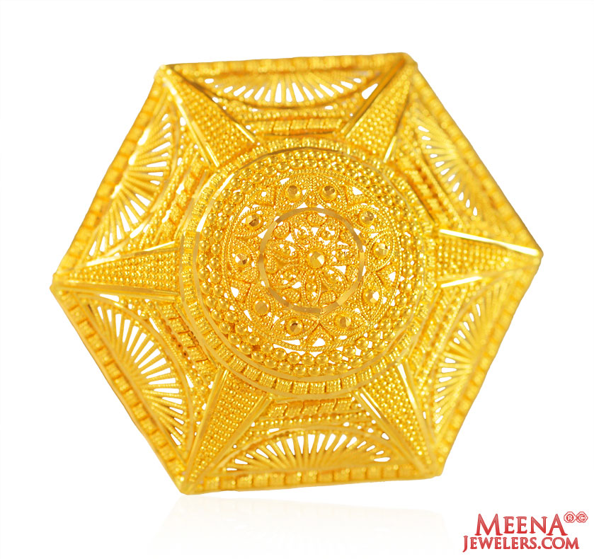 22K Gold Ring Adjustable 