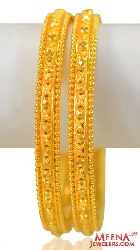 22k Gold  Bangles 2pc