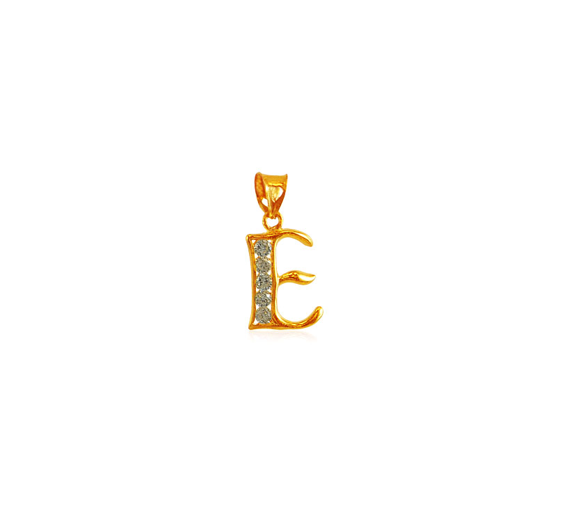 22Kt Gold Pendant with Initial(E)