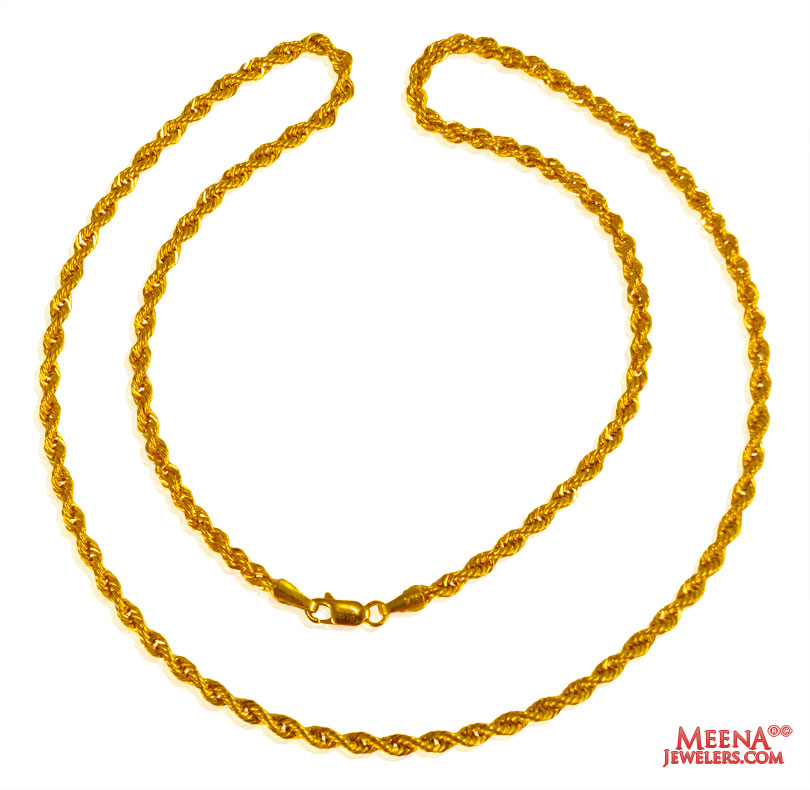 22kt Gold Rope Chain 