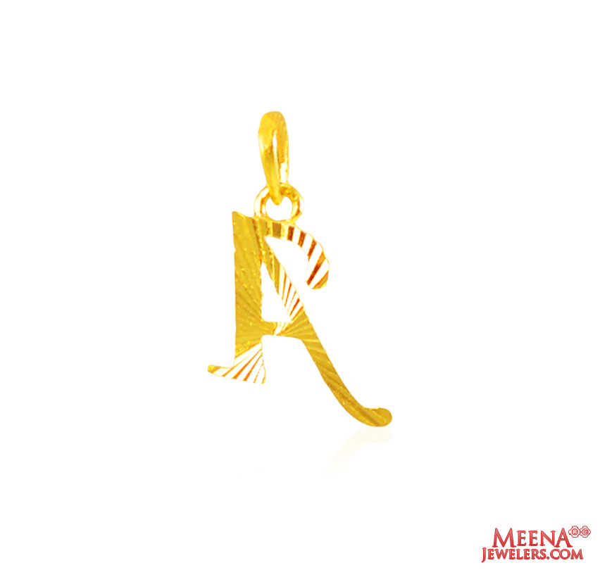 22Kt Gold Initial Pendant (A)