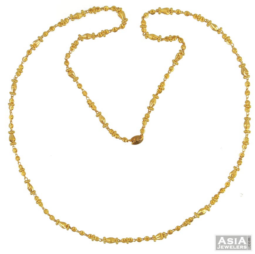 22k Gold Long Beaded Chain ChLo11111 22k gold long chain (26 inches) (balls beaded with