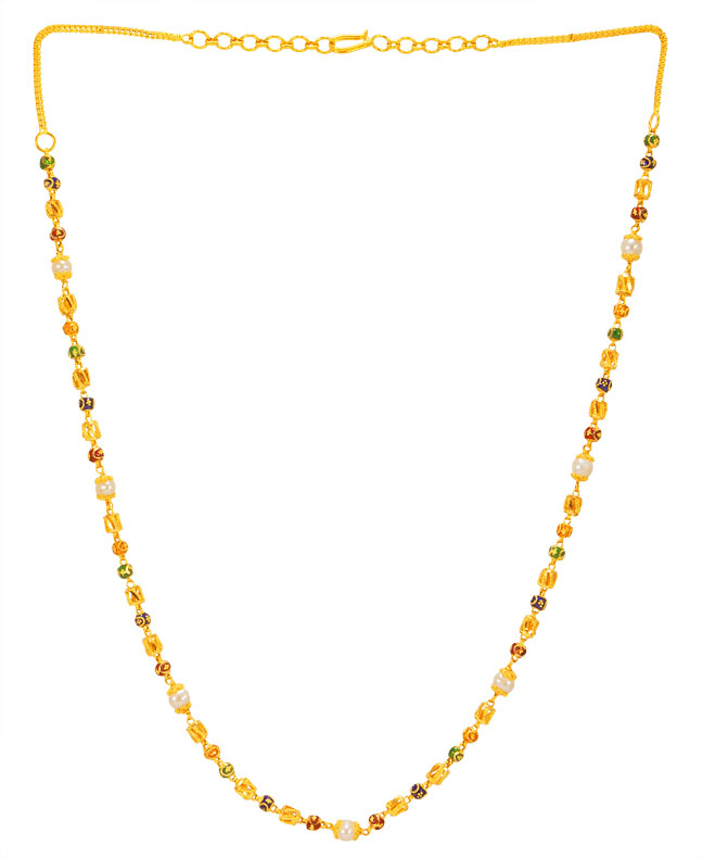 22K Gold Meenakari Chain