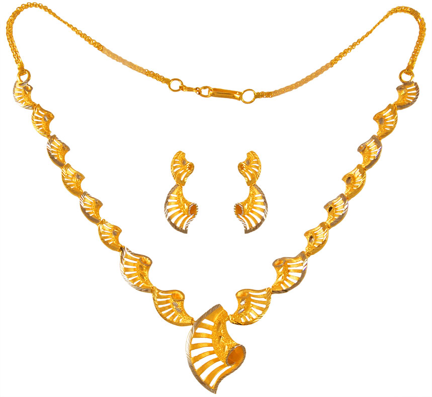 22Kt Gold Two Tone Set