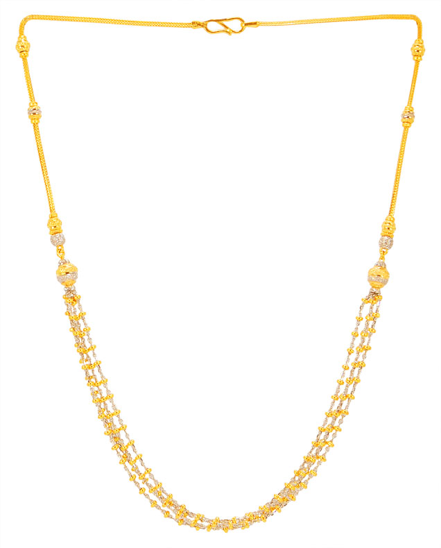 22KT Gold Fancy Chain for Ladies