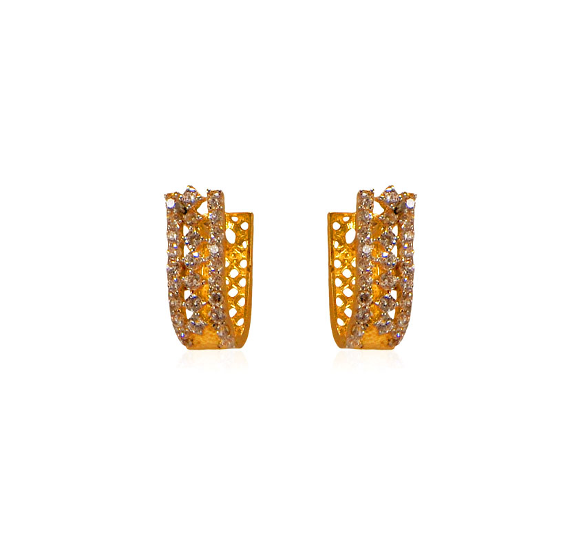 22K Gold  Clip On Earrings 