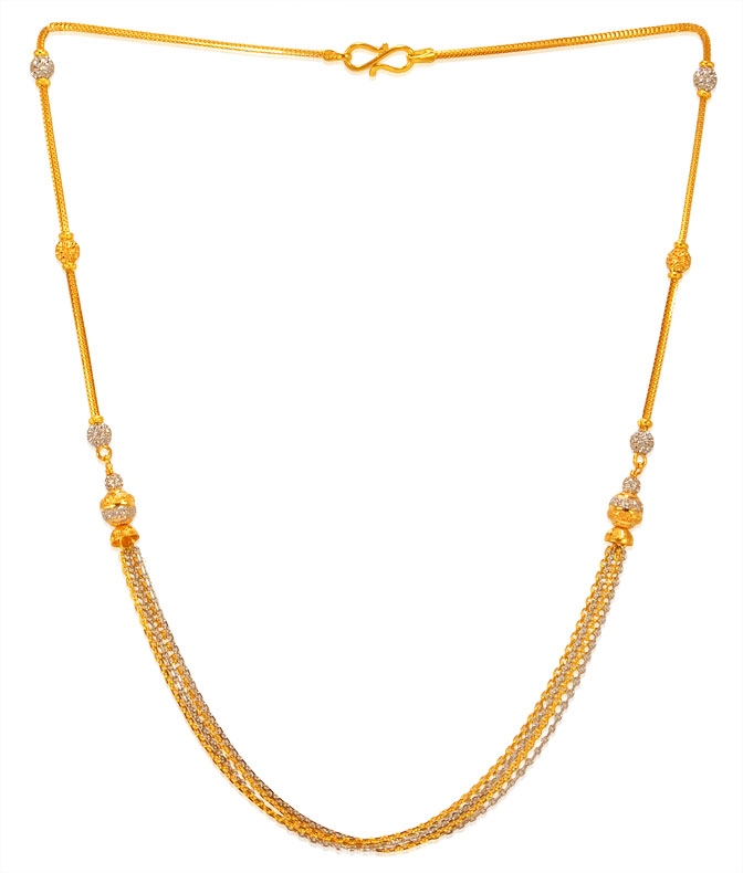 22Kt Gold Fancy Two Tone Chain