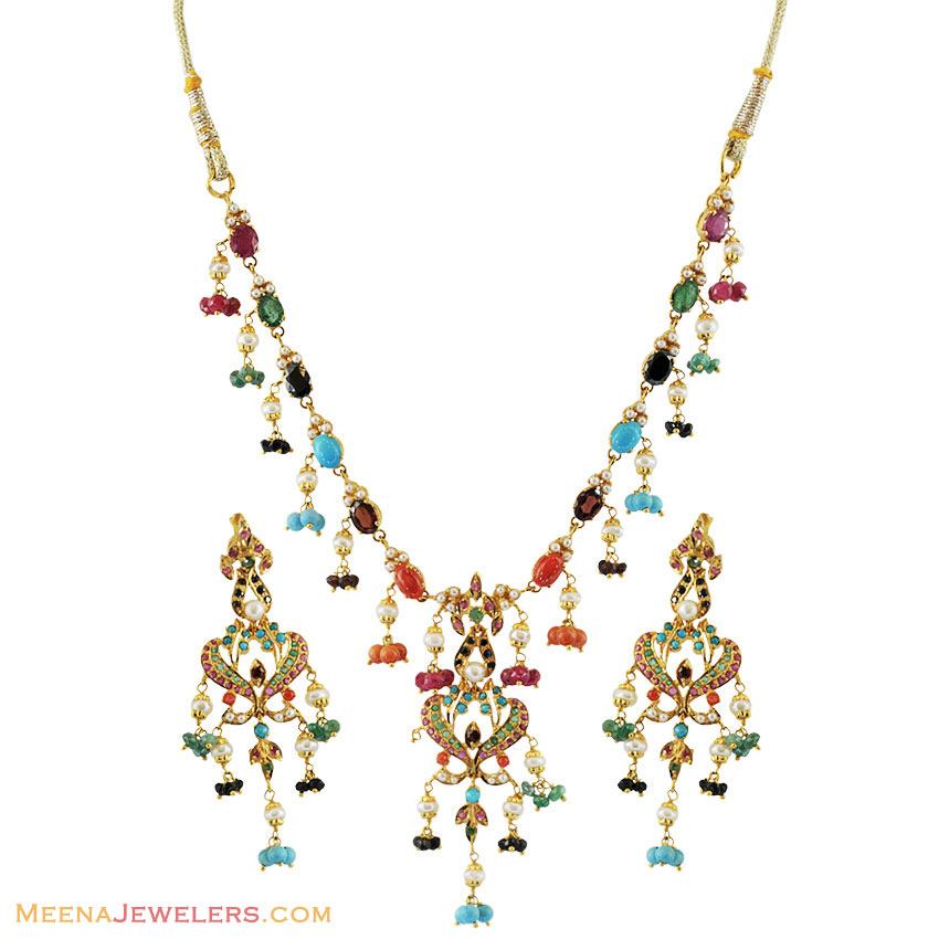 Navratna necklace set Clearance