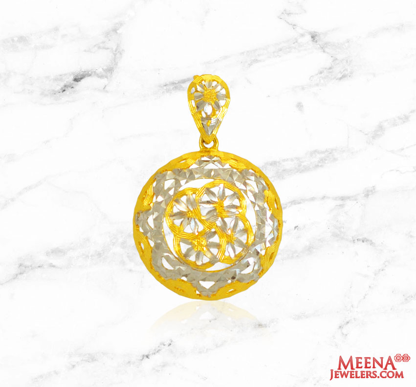 22Kt Gold Two Tone Pendant
