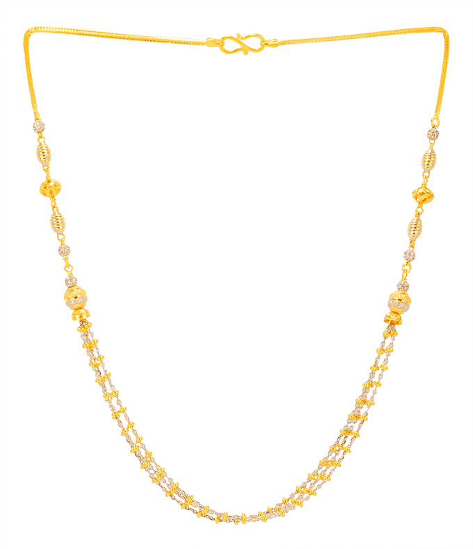 22KT Gold Three Layered Chain