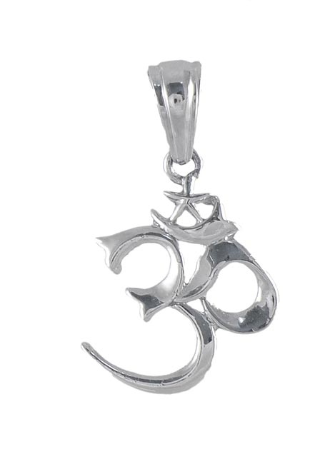 18Kt White Gold Om Pendant ( Ganesh, Laxmi and other God Pendants ) 18Kt White Gold Om Pendant ( Ganesh, Laxmi and other God Pendants )