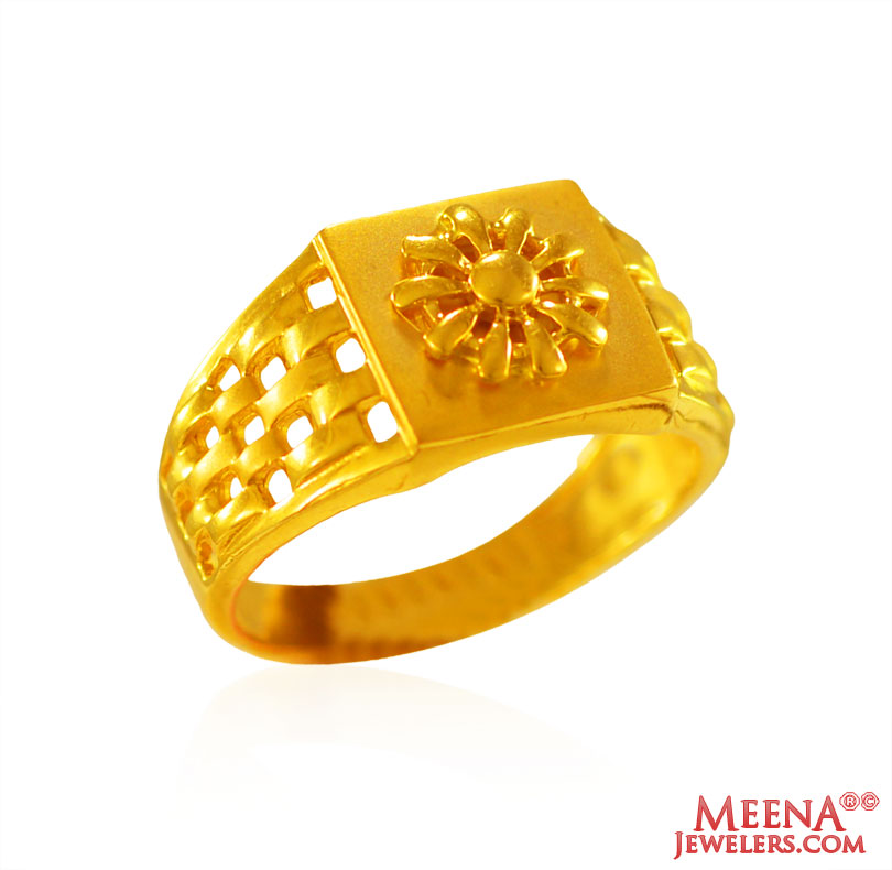 22k Gold Ring (Initial M)