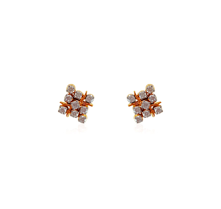 18kt Gold Diamond Earring