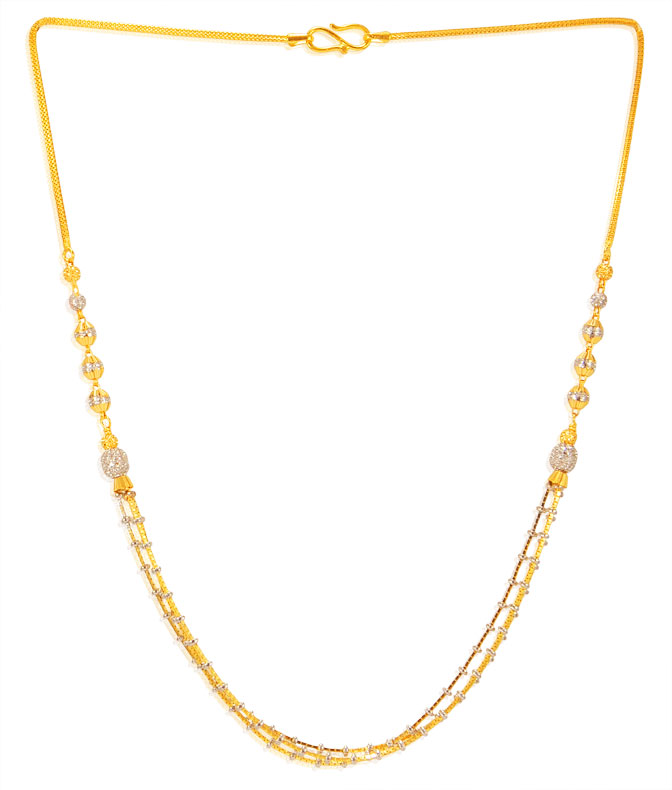 22KT Gold Fancy Layered Chain