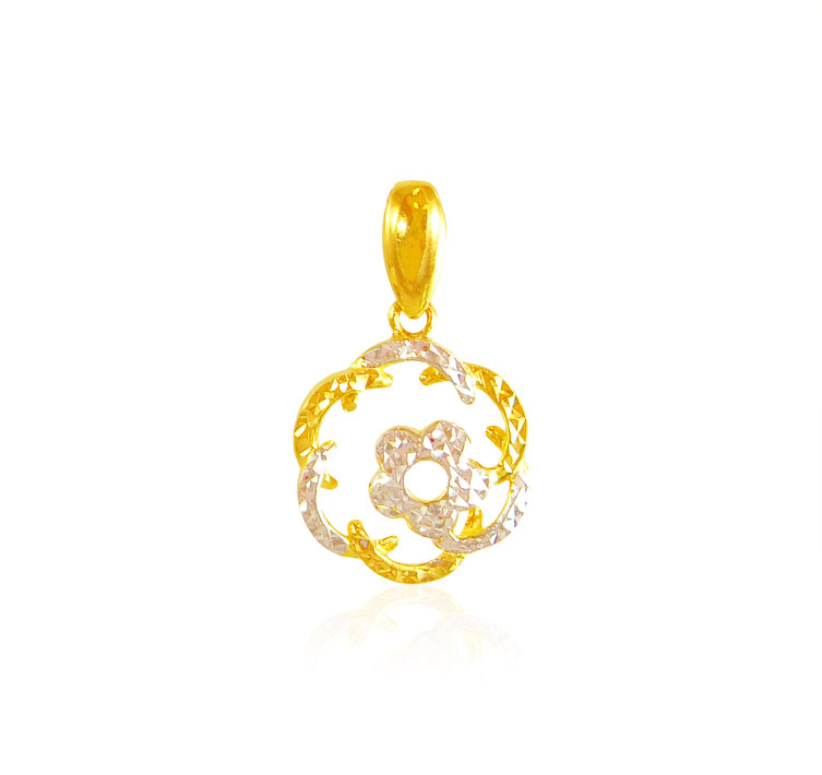 22Kt Gold Two Tone Pendant