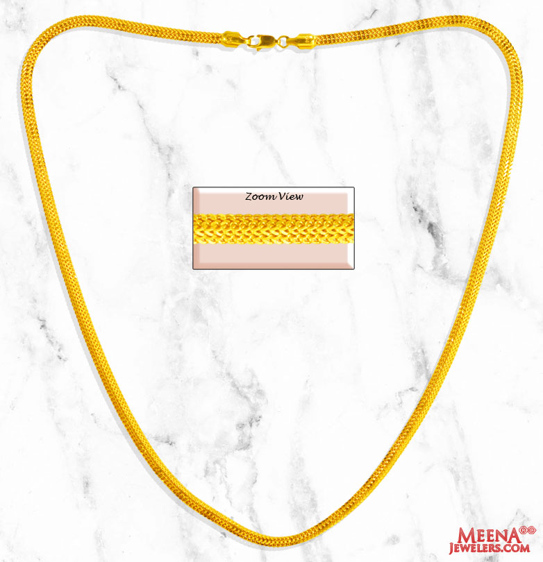 22Kt Gold Double Box Chain for Mens