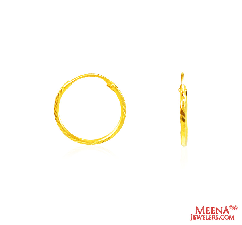 22Kt Gold Hoop Earrings (medium)
