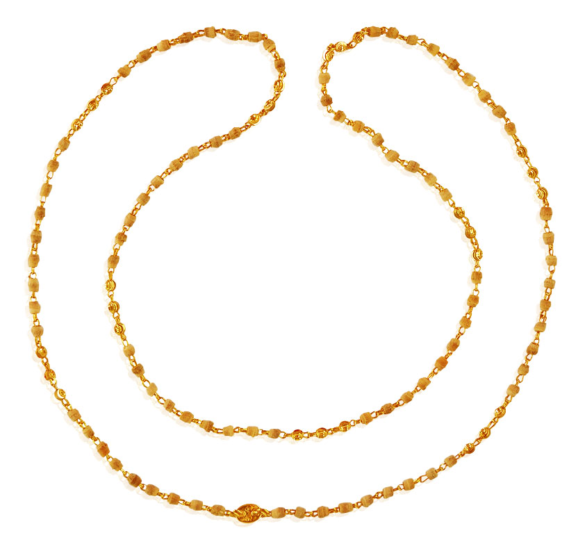 22Kt Gold White Tulsi Mala