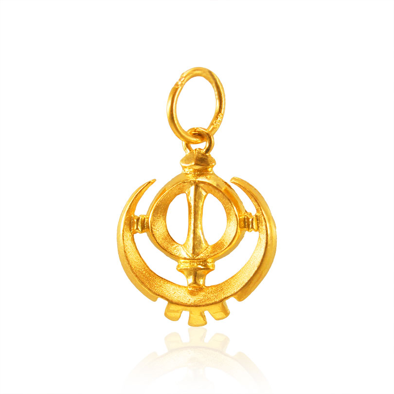 22K Gold Khanda Pendant