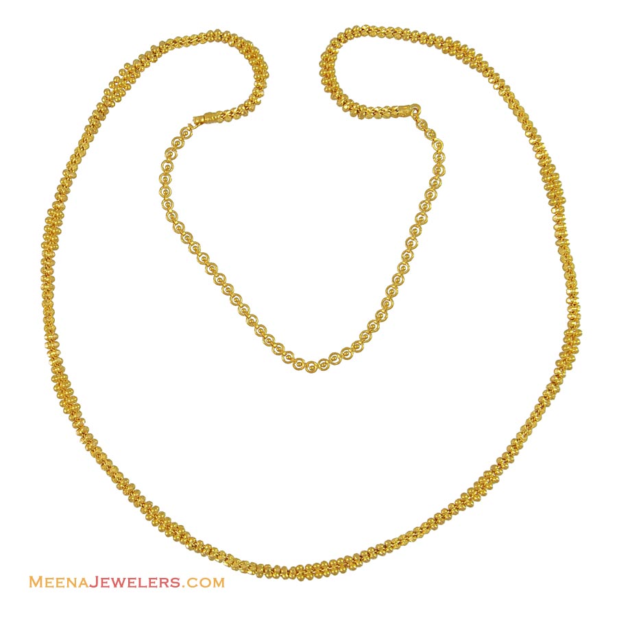 22Kt Gold Fancy Chain ChLo10640 22Kt Gold Ladies Fancy Chain with