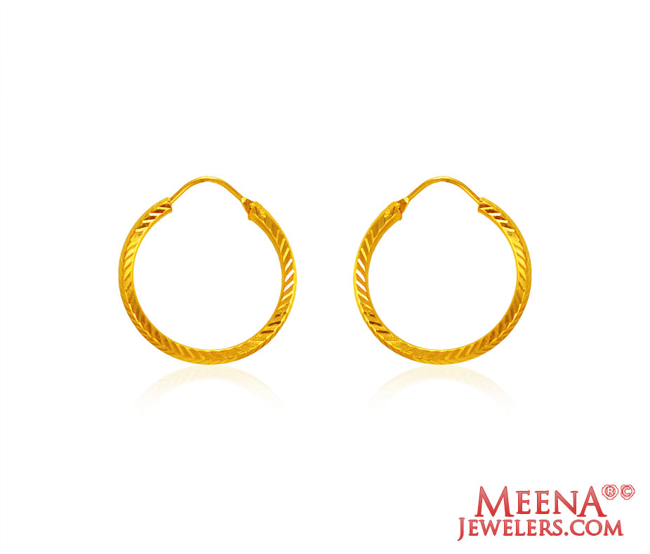 22 kt Gold Hoop Earrings