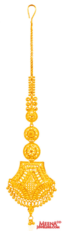 22Kt Gold Fancy Maang Tikka