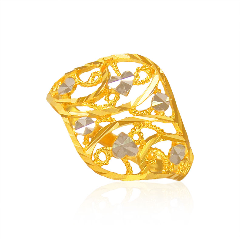22K Gold Two Tone Ring