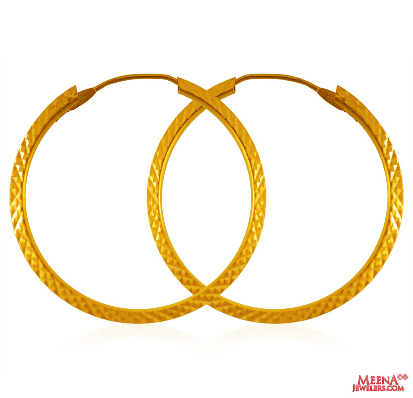 22k Gold Hoops