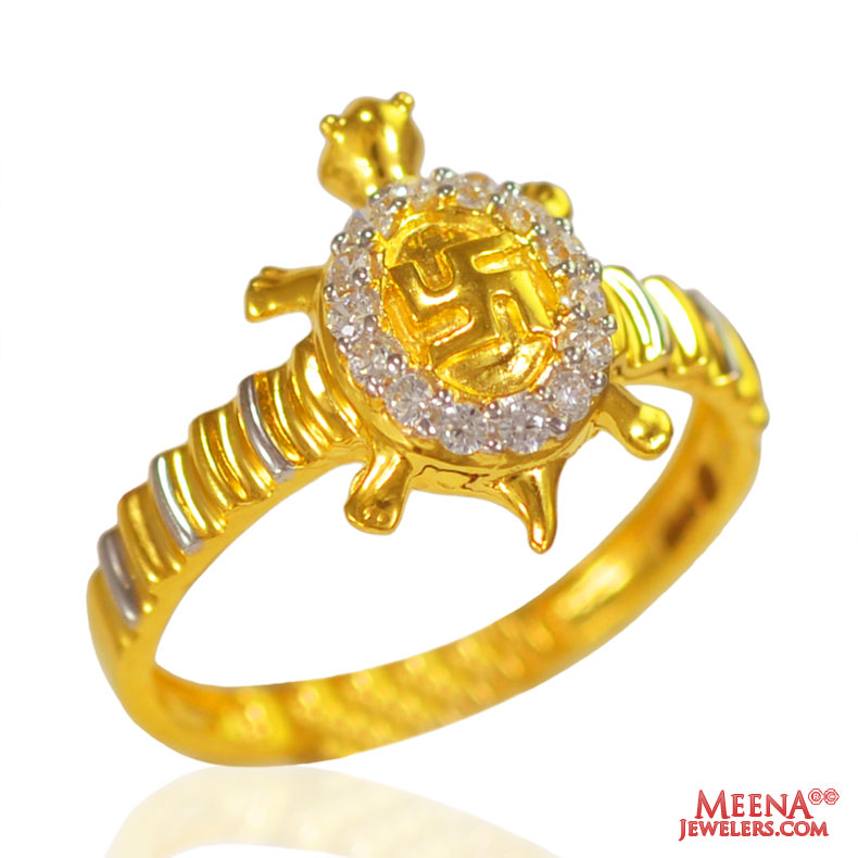 22k Gold Turtle Ladies Ring