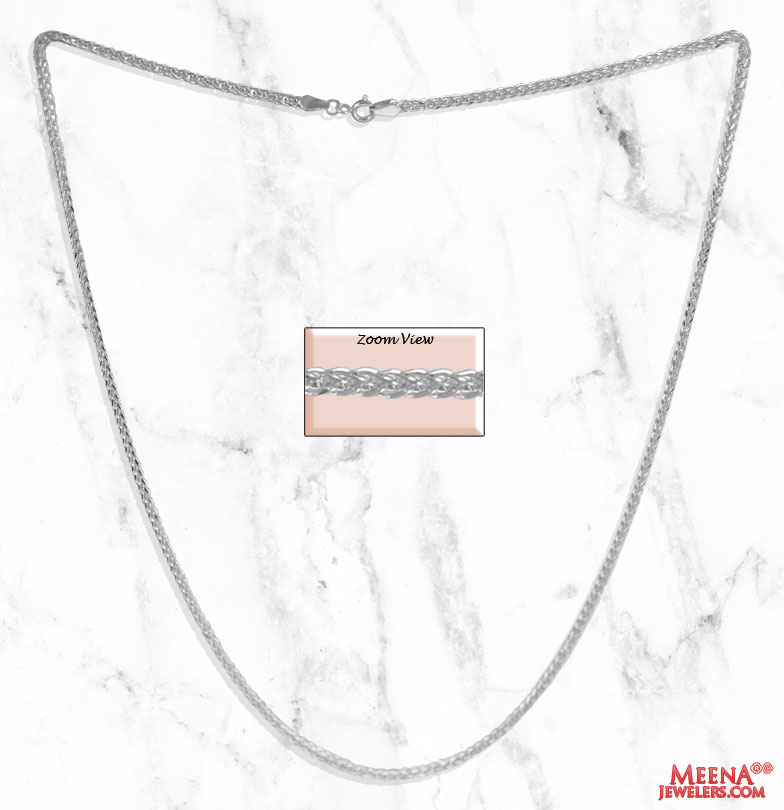 18Kt White Gold Fox Chain 