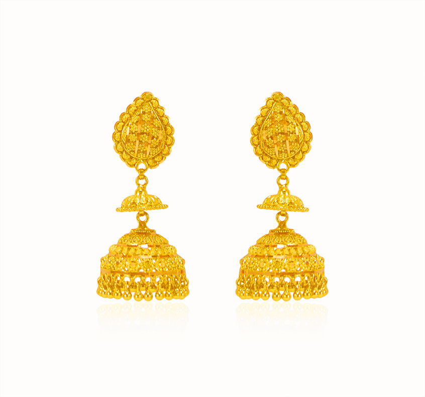 22kt Gold Long Earrings