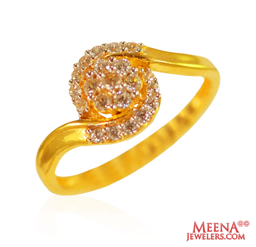22Kt Gold CZ Ring