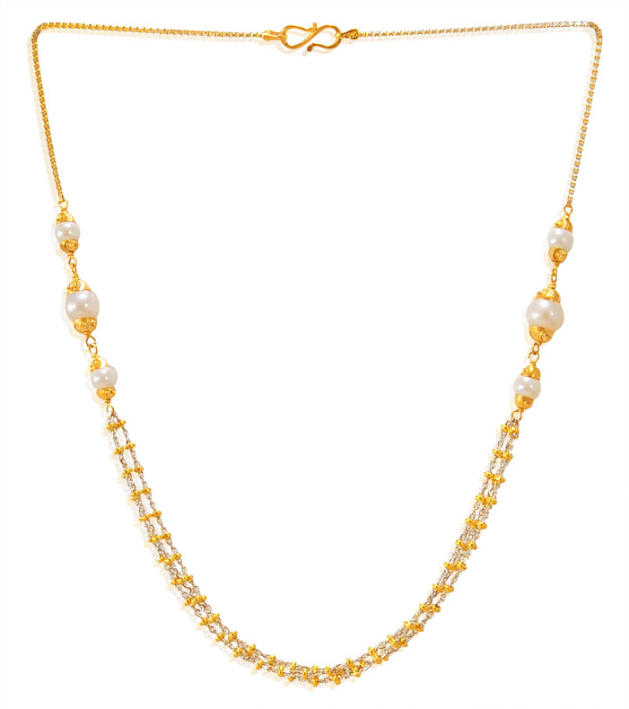 22kt Gold Pearls Chain
