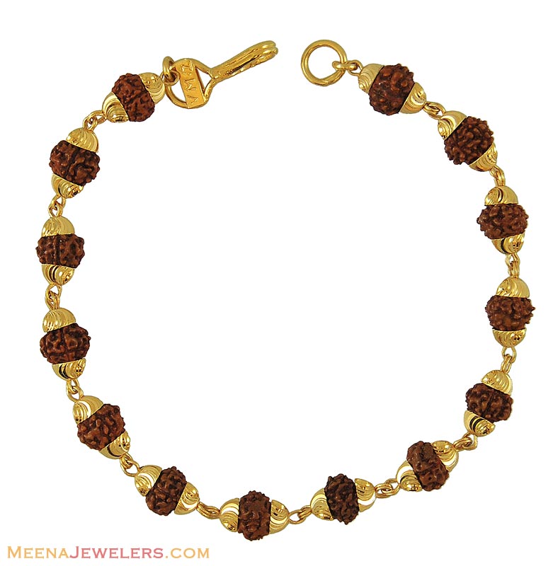 Rudraksha gold hand bracelet Clearance