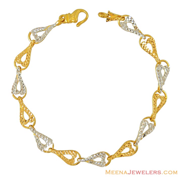 Gold Two Tone Bracelet(Ladies) BrLa8940 22Kt Two Tone Gold Ladies