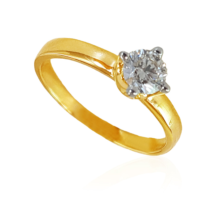 18K Yellow Gold Diamond Ring