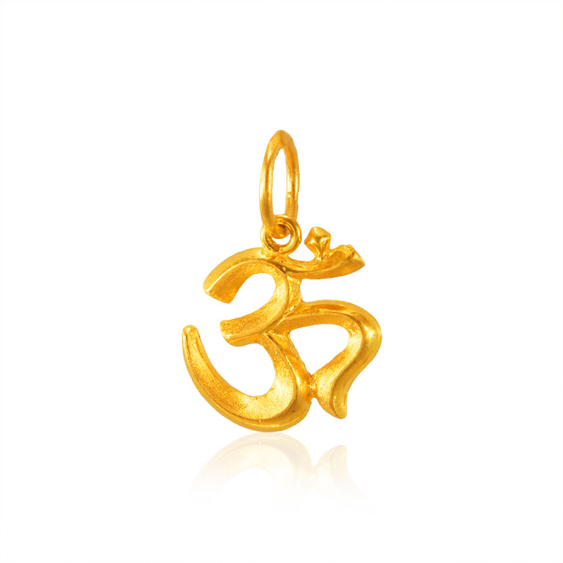 22 Karat Gold Om Pendant