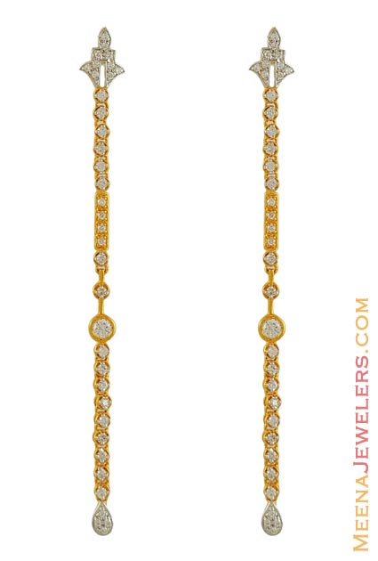 Gold Long Fancy Earrings