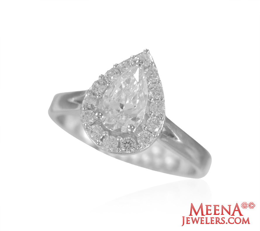 18K Designer Tear Drop Shape