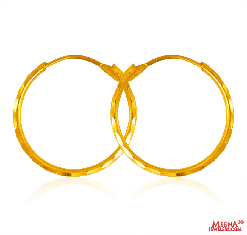 22 kt Gold Hoop Earrings