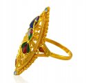  [ Ladies Gold Ring > 22KT Gold Peacock Ring   ]