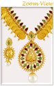  [ 22 Kt Gold Sets > 22K Gold Stones Kasu Maalai  ]