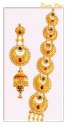  [ Gold Designer Sets > 22K Chand Bali Layered Necklace Set  ]