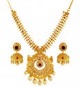  [ Diamond Necklace Sets > 3 in 1 Uncut Diamond Set 22K  ]